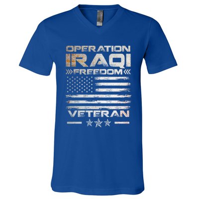 Operation Iraqi Freedom Gift Oif Veteran Gift V-Neck T-Shirt