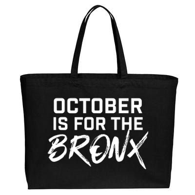 October Is For The Bronx Cotton Canvas Jumbo Tote