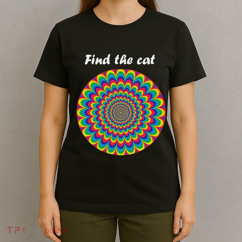Optical Illusion Find The Cat T-Shirt