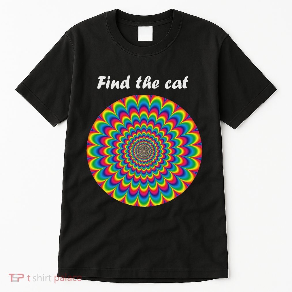 Optical Illusion Find The Cat Tall T-Shirt