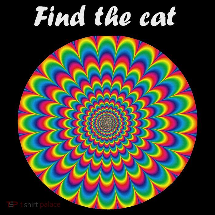 Optical Illusion Find The Cat Tall T-Shirt