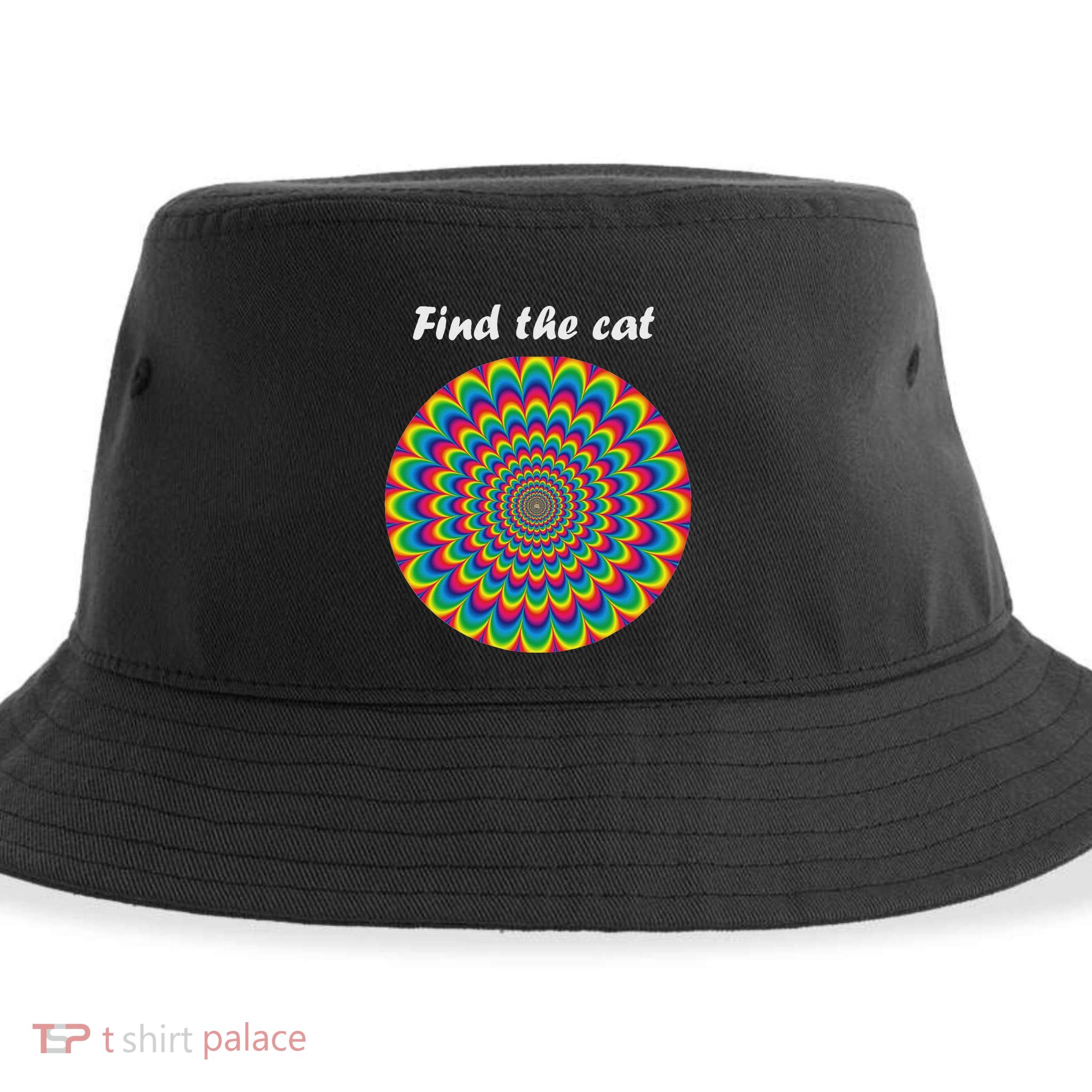 Optical Illusion Find The Cat Sustainable Bucket Hat
