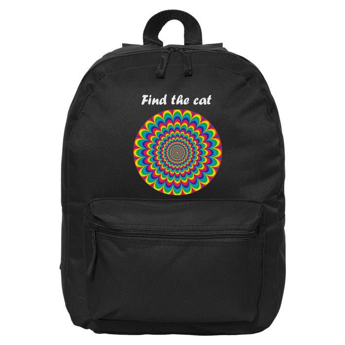 Optical Illusion Find The Cat 16 in Basic Backpack