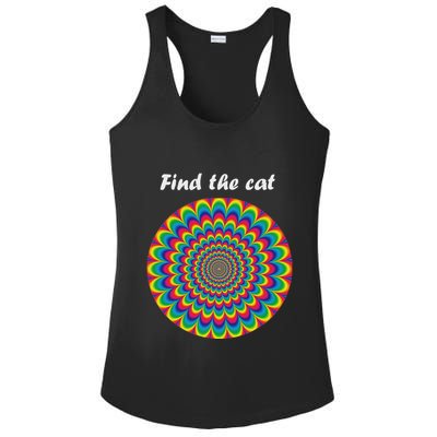 Optical Illusion Find The Cat Ladies PosiCharge Competitor Racerback Tank