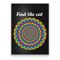 Optical Illusion Find The Cat Poster