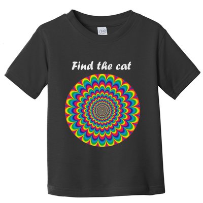 Optical Illusion Find The Cat Toddler T-Shirt