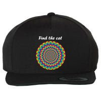 Optical Illusion Find The Cat Wool Snapback Cap