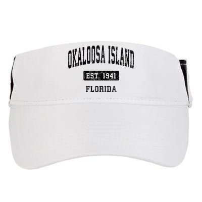 Okaloosa Island Florida Fl Vintage Sports Established Adult Drive Performance Visor
