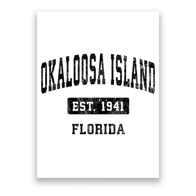 Okaloosa Island Florida Fl Vintage Sports Established Poster
