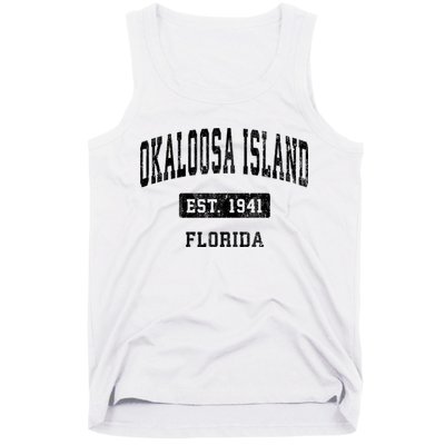 Okaloosa Island Florida Fl Vintage Sports Established Tank Top