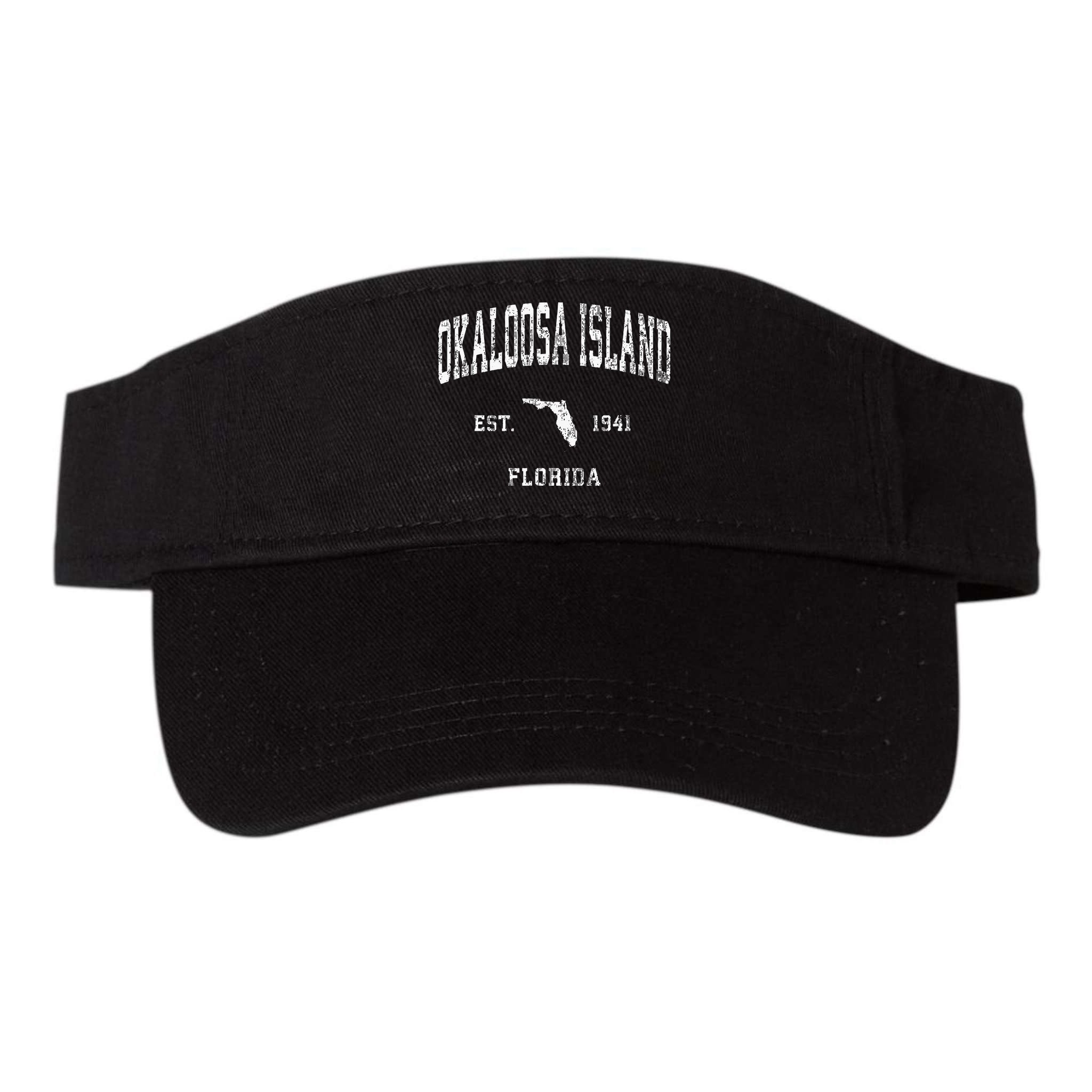 Okaloosa Island Florida FL Vintage Athletic Sports Visor