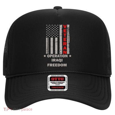 Operation Iraqi Freedom Veteran High Crown Mesh Back Trucker Hat