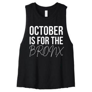 October Is For The Bronx Women's Racerback Cropped Tank