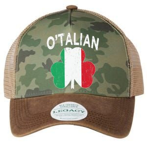 OTalian Italian Funny St PatrickS Day Italia Shamrock Flag Legacy Tie Dye Trucker Hat