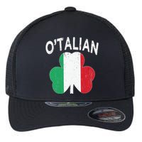 OTalian Italian Funny St PatrickS Day Italia Shamrock Flag Flexfit Unipanel Trucker Cap