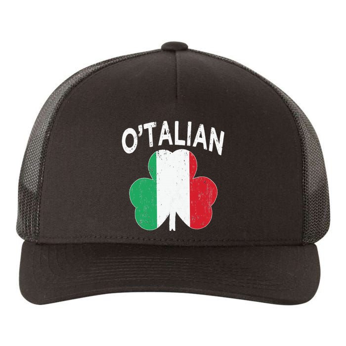 OTalian Italian Funny St PatrickS Day Italia Shamrock Flag Yupoong Adult 5-Panel Trucker Hat