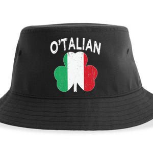 OTalian Italian Funny St PatrickS Day Italia Shamrock Flag Sustainable Bucket Hat