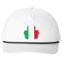 OTalian Italian Funny St PatrickS Day Italia Shamrock Flag Snapback Five-Panel Rope Hat