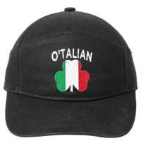 OTalian Italian Funny St PatrickS Day Italia Shamrock Flag 7-Panel Snapback Hat