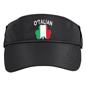 OTalian Italian Funny St PatrickS Day Italia Shamrock Flag Adult Drive Performance Visor