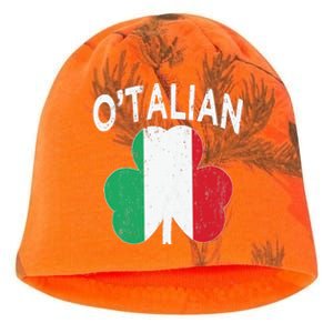 OTalian Italian Funny St PatrickS Day Italia Shamrock Flag Kati - Camo Knit Beanie