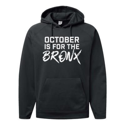 October Is For The Bronx Gift Performance Fleece Hoodie