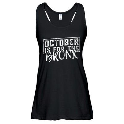 October Is For The Bronx Funny Bold Statement Fall Season Ladies Essential Flowy Tank