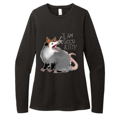 Opossum I Funny Possum I Am A Good Kitty Womens CVC Long Sleeve Shirt