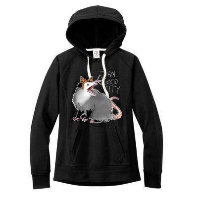 Opossum I Funny Possum I Am A Good Kitty Women's Fleece Hoodie