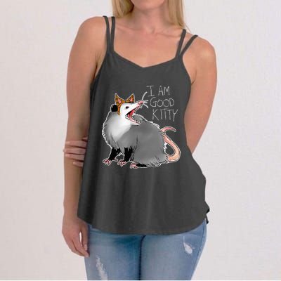 Opossum I Funny Possum I Am A Good Kitty Women's Strappy Tank