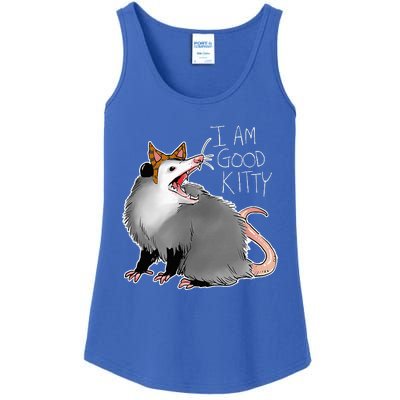 Opossum I Funny Possum I Am A Good Kitty Ladies Essential Tank