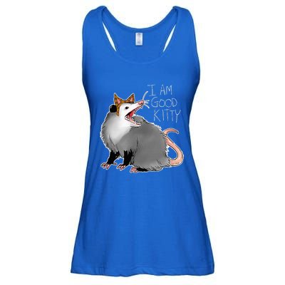 Opossum I Funny Possum I Am A Good Kitty Ladies Essential Flowy Tank