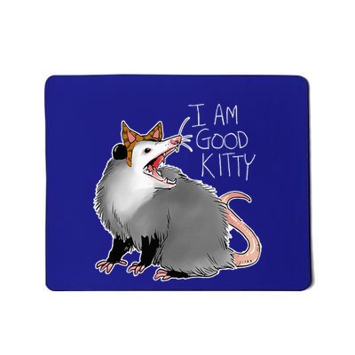 Opossum I Funny Possum I Am A Good Kitty Mousepad
