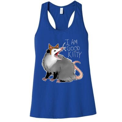 Opossum I Funny Possum I Am A Good Kitty Women's Racerback Tank