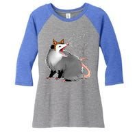 Opossum I Funny Possum I Am A Good Kitty Women's Tri-Blend 3/4-Sleeve Raglan Shirt