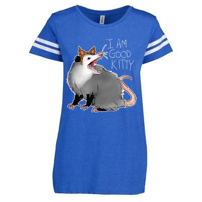 Opossum I Funny Possum I Am A Good Kitty Enza Ladies Jersey Football T-Shirt