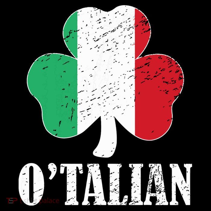 Otalian Italian Funny St Patricks Day Italia Shamrock Flag 7-Panel Snapback Hat