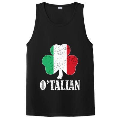 Otalian Italian Funny St Patricks Day Italia Shamrock Flag PosiCharge Competitor Tank