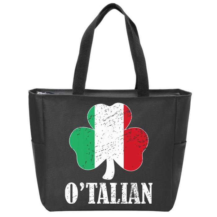 Otalian Italian Funny St Patricks Day Italia Shamrock Flag Zip Tote Bag