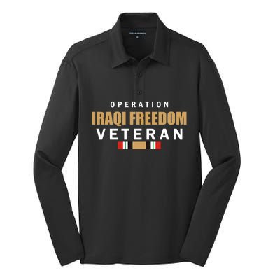 Operation Iraq Freedom Veteran Silk Touch Performance Long Sleeve Polo