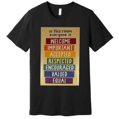 Official Idaho Golden sign Everyone Is Welcome Here teacher Premium T-Shirt
