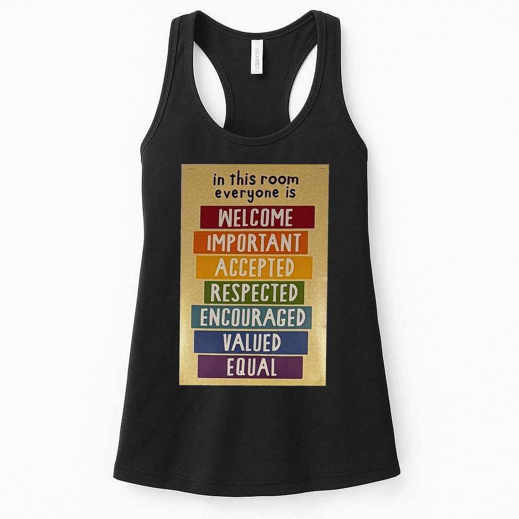 Official Idaho Golden sign Everyone Is Welcome Here teacher Womens Tank Top