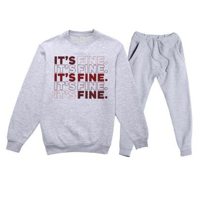 Ofcourse ItS Good ItS Fine Premium Crewneck Sweatsuit Set