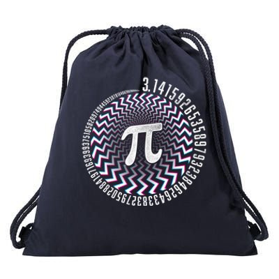 Optical Illusion Geometry Pi Math Science Stem 3 14 Pi Day Funny Gift Drawstring Bag