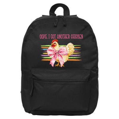 Oops I Got Another Chicken Coquette Chicken Chicken Easter 16 in Basic Backpack