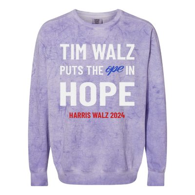 Ope In Hope Tim Walz Midwest Democrats 2024 Election Colorblast Crewneck Sweatshirt