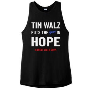 Ope In Hope Tim Walz Midwest Democrats 2024 Election Ladies PosiCharge Tri-Blend Wicking Tank