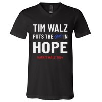 Ope In Hope Tim Walz Midwest Democrats 2024 Election V-Neck T-Shirt