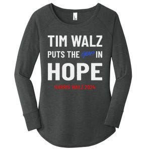 Ope In Hope Tim Walz Midwest Democrats 2024 Election Women's Perfect Tri Tunic Long Sleeve Shirt