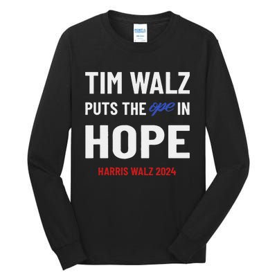 Ope In Hope Tim Walz Midwest Democrats 2024 Election Tall Long Sleeve T-Shirt